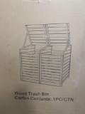 Wood Trash bin