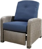 Woven Reclining Lounger with cushions