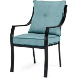 (6) Dining Chairs with Blue Cushions