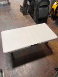 (2) LifeTime Fold Out Tables*WITH ADJUSTABLE HEIGHT*