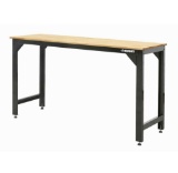 Husky Ready-To-Assemble 6 ft. Solid Wood Top Workbench in Black