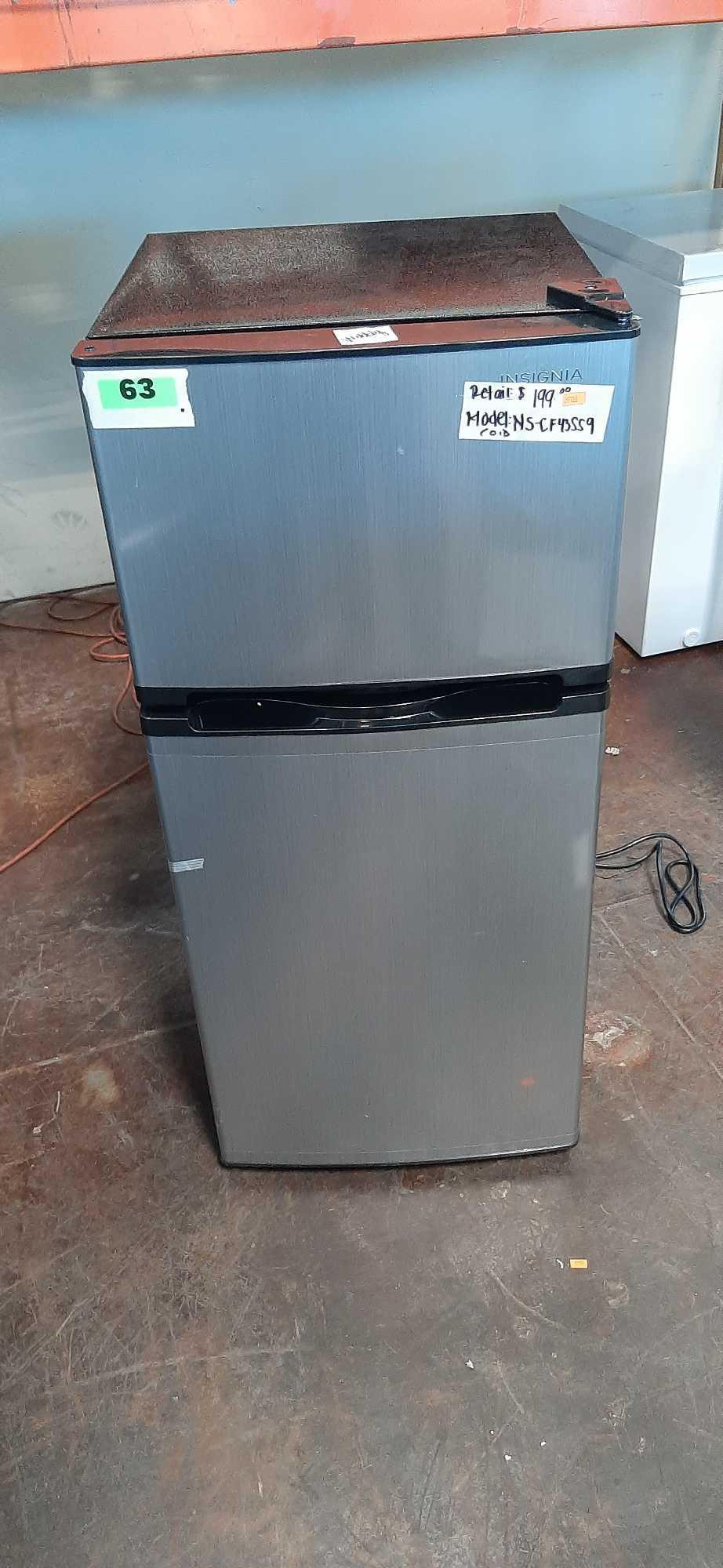 Restored Insignia 3.0 Cu. Ft. Stainless Steel Mini Refrigerator