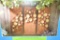 (9) Style craft garden accents Three panel outdoor art