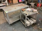 Lot of (2) Rolling Metal Tables