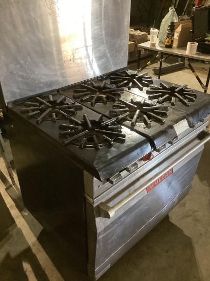 36in Vulcan Hart Gas Range with Oven Base
