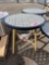 Hampton Bay Mix and Match Round Metal Outdoor Coffee Table with Ceramic Tile Top