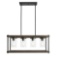 Home Decoration Elden Modern 4-Light Faux Wood and Black Outdoor Chandelier