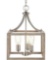 Hampton BayBoswell Quarter 14 in. 3-Light Brushed Nickel Farmhouse Square Chandelier