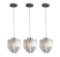 1-Light Modern Silver Adjustable Height Mini Pendant Light