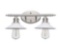 Hampton Bay Glenhurst 16 in. 2-Light Industrial Farmhouse White and Brushed Nickel Bathroom Vanity