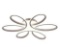 22.83 in. Modern White Flower-Shaped Integrated LED Flush Mount Ceiling Light
