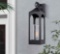 LamQee Modern 1-Light Black Dusk to Dawn Outdoor Wall Light Sconce