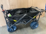 Black Folding Wagon with Cup Holders