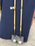 (2) Anvil Spade Shovel with Wood Handle
