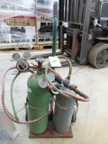 CRAFTSMAN SMALL OXYGEN & ACETYENE TORCH WITH CART AND GAUGES