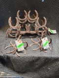 Lot of Horseshoe Magazine Holder and Book Ends