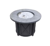 Hampton Bay Park Canyon 35 in. Round Steel Propane Fire Pit Kit