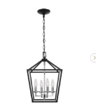 Home Decoration Weyburn 4-Light Black and Polished Chrome Farmhouse Chandelier Light Fixture with