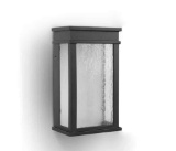 LUTEC 1-Light Black Integrated LED Outdoor Wall Lantern Sconce
