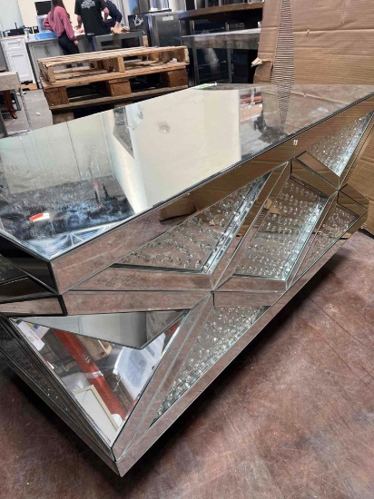Royal Cut Crystal Mirrored Coffee Table*DAMAGED*