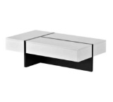 Harper and bright 45in. white particle board top coffee table