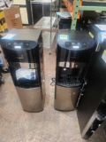 (2)Primo Electronic Control Black & Stainless Steel Bottom Load Water Cooler