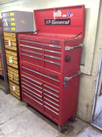 U.S. General 9-drawer top chest w/ 13-drawer bottom