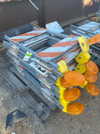 Pallet Lot Of Reflective Safety Signs