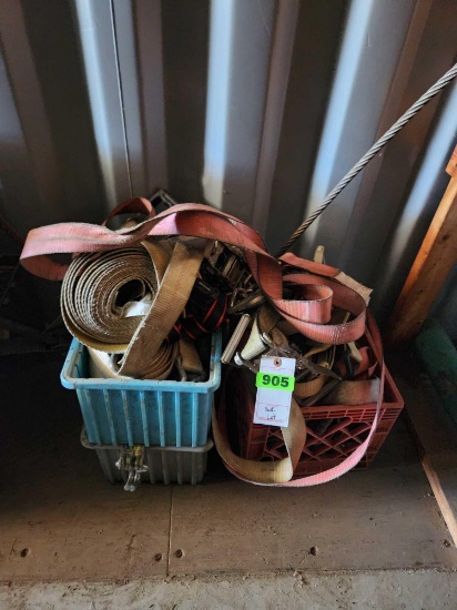 Bulk Lot Of Tie Downs and crates