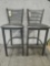 (2) Black Counter Height Barstools