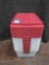 (9)Hefty HI-RISE 72 Quart Clear Plastic Latched Christmas Tote Storage Container, Red Lid