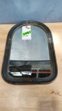 WOODEN ROUND TOP MIRROR 12 INCH W X 18 INCH T