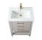 Arlo 24 in. Bath Vanity in Taupe with Ceramic Vanity Top in White Top with White Sink