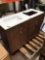 2 Sink Bathroom Vanity(Broken Marble Top)