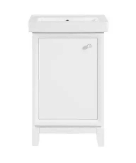 Norris 20 in. White Bathroom Vanity Single Sink