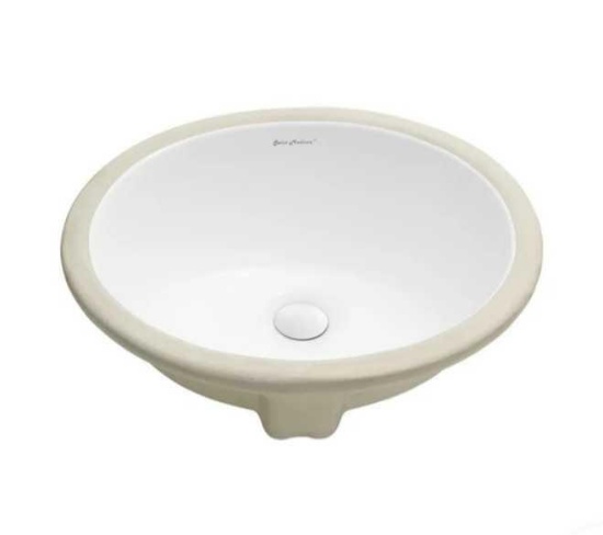 Monaco 16.5 in. Oval Under-Mount Bathroom Sink in White