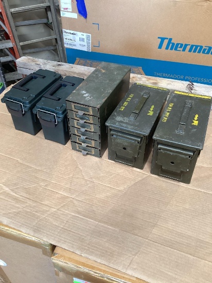 Box lot of assorted storage boxes