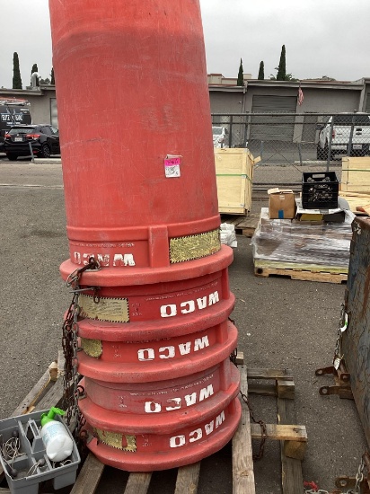 (5)Pallet Lot Of 5 Waco Trash/Storage Bins