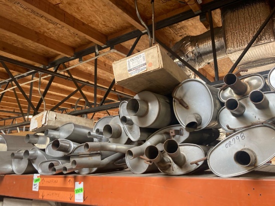 Shelf Lot of Assorted Mufflers