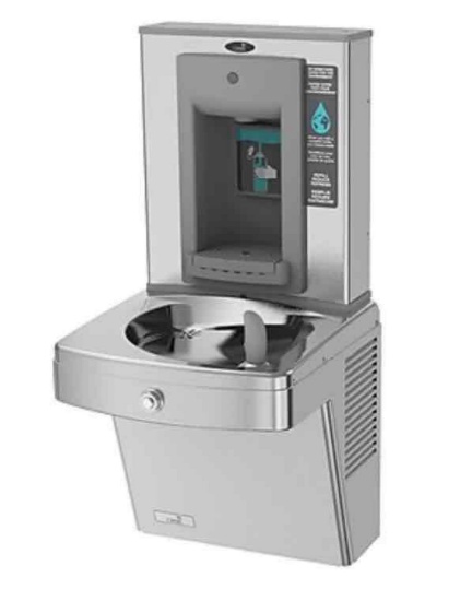 Oasis Vandal Resistant Single Drinking Fountain, Refrigerated 8 GPH, with Mechanical Bottle Filler