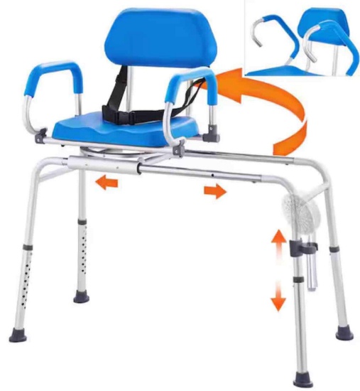 Sliding Tub Transfer Bench & Kitchen Essentials Lot