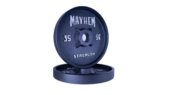 (6) 35lb Custom Deep Dish Bar Weights