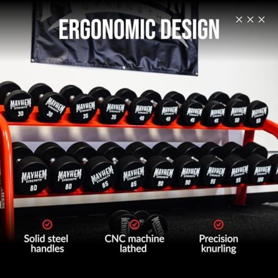 Lot of Custom 130lb - 150lb Dumbbells