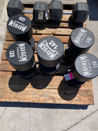 Lot of Assorted Dumbbells