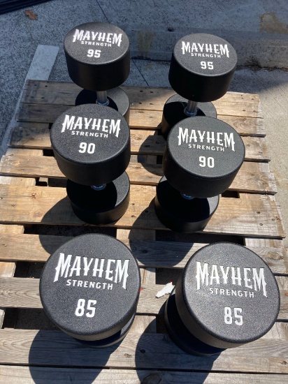Lot of Assorted Dumbbells
