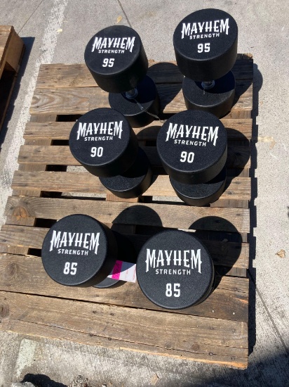 Lot of Assorted Dumbbells