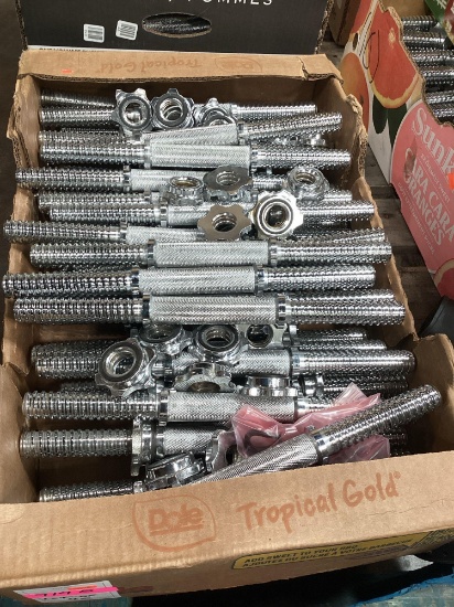 (40) Threaded Dumbbell Handles with Hex Nuts