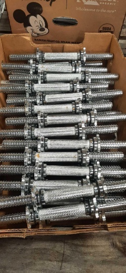 (40) Threaded Dumbbell Handles with Hex Nuts