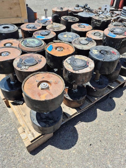 Lot of Assorted Used Dumbbells