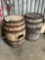 (2) Decorative Wooden Barrels